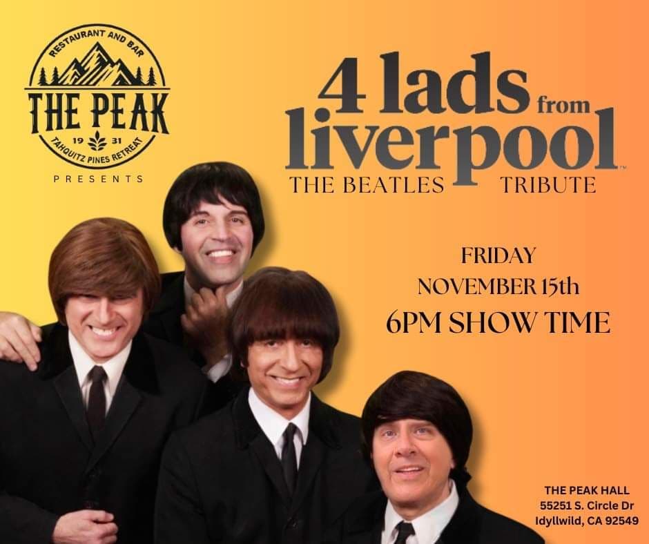 4 Lads From Liverpool the beatles tribute show@ the peak restaurant