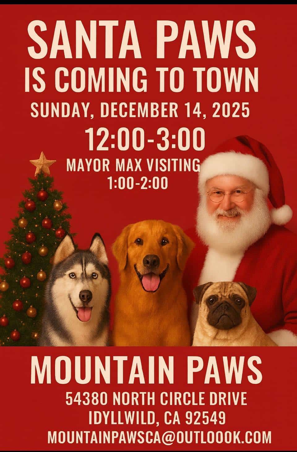 santa paws is coming to town@ mountain paws