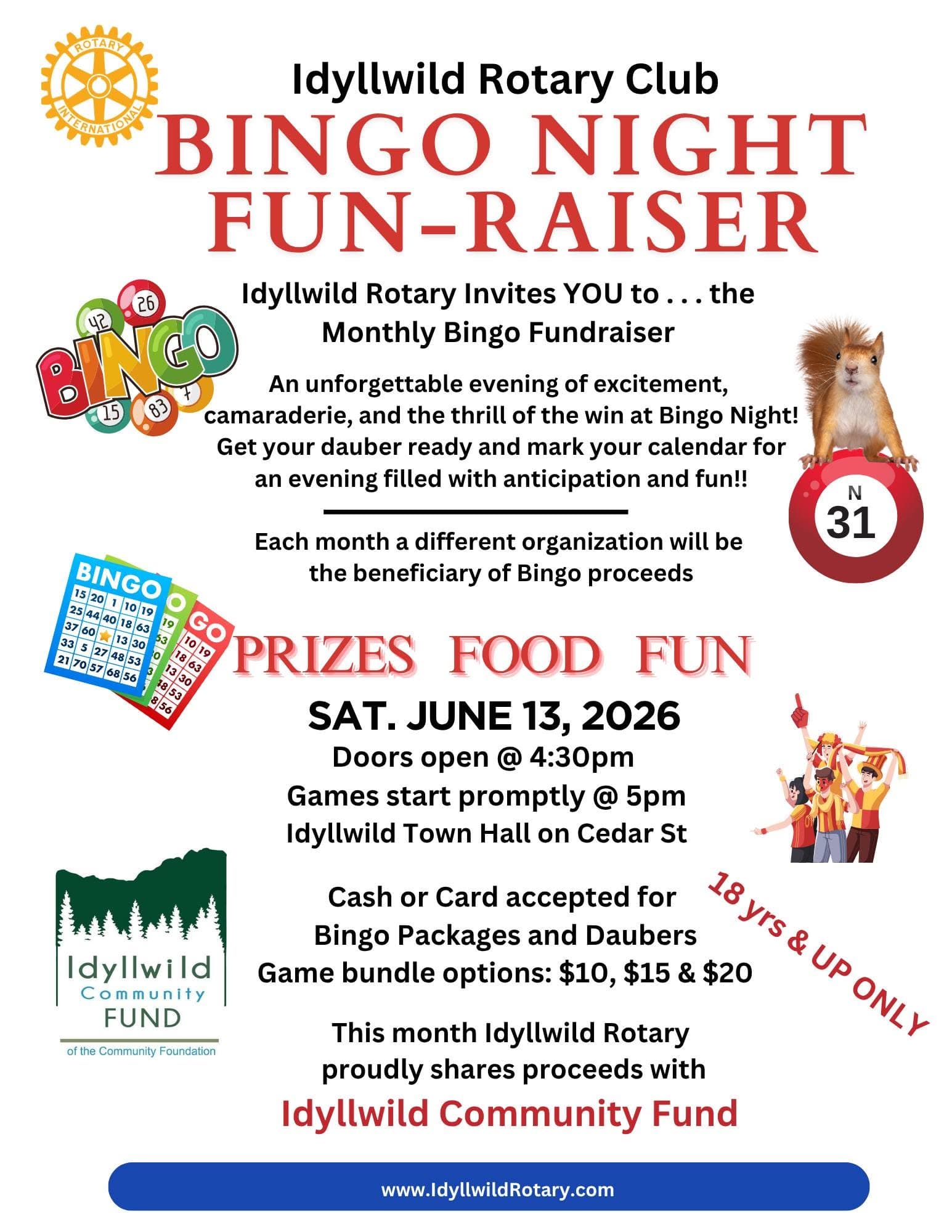 bingo night fun-raiser