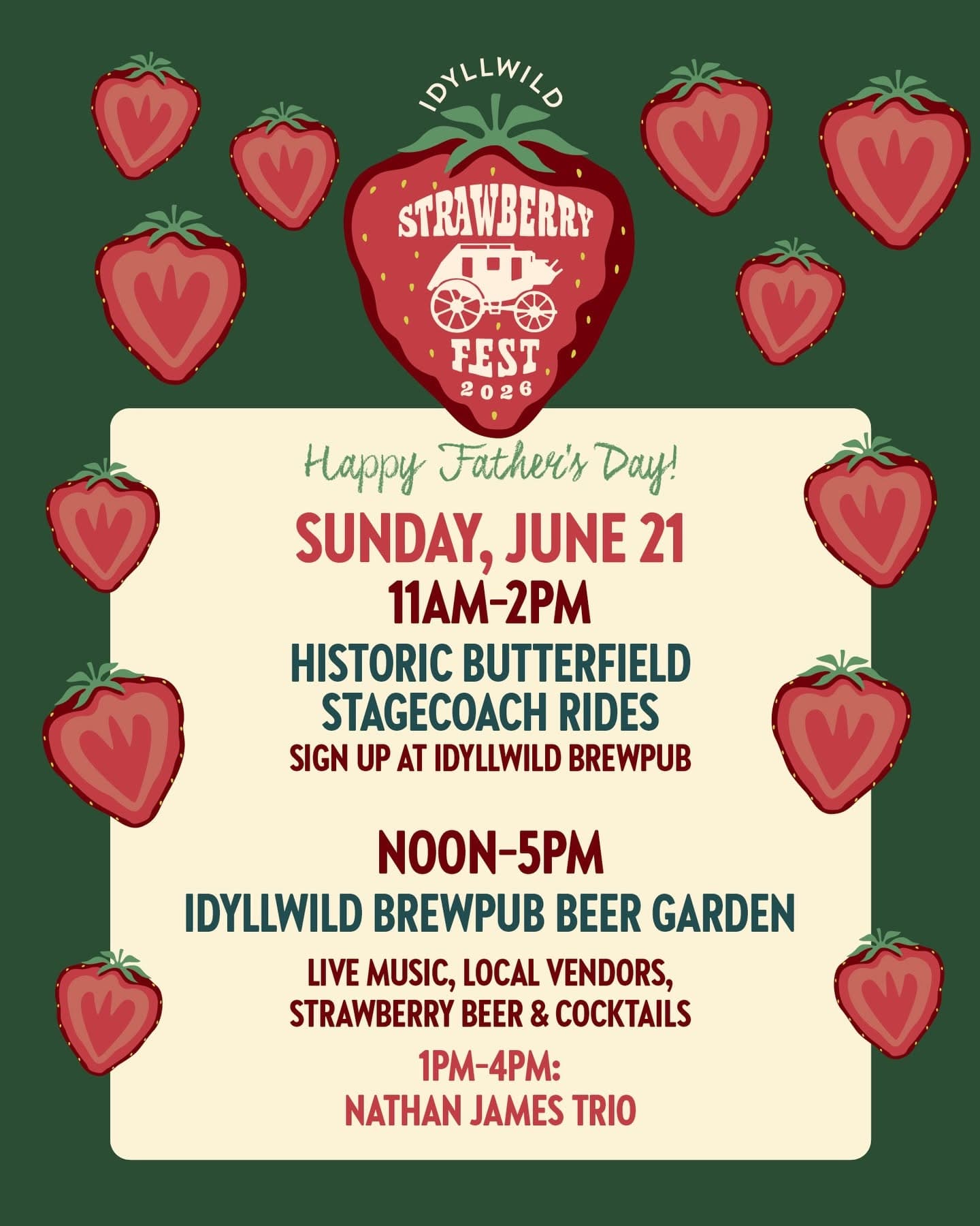 Stage coach rides and petting zoo@ brewpub