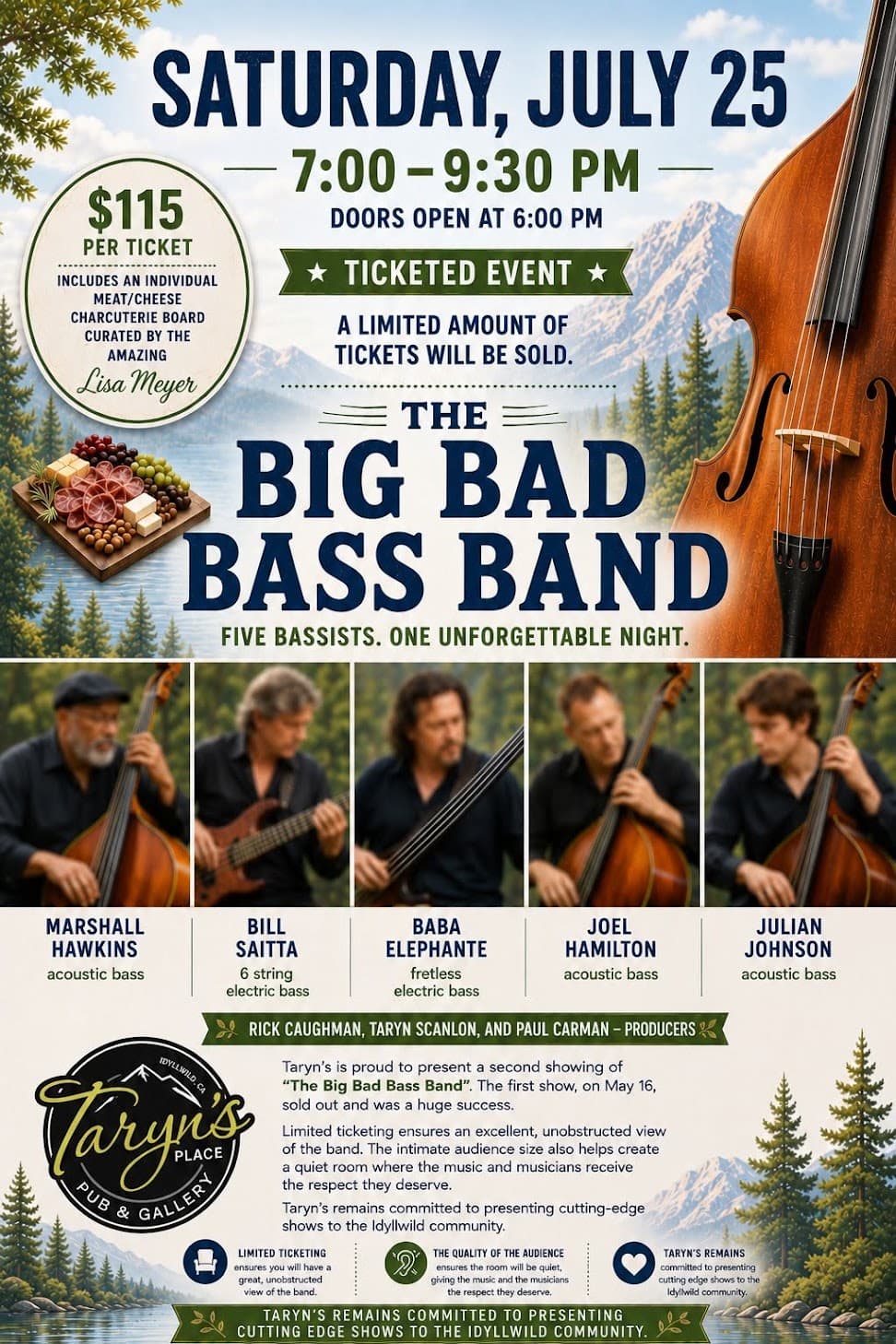 big bad bass band@ taryn’s place
