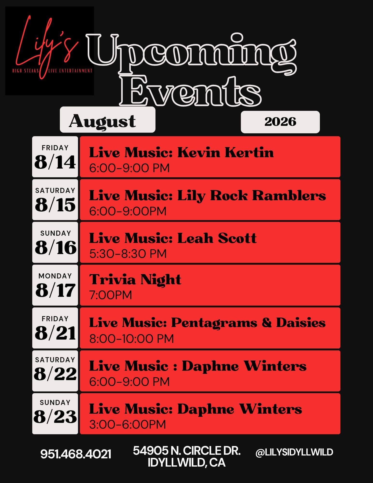 leah scott@ lily's restaurant