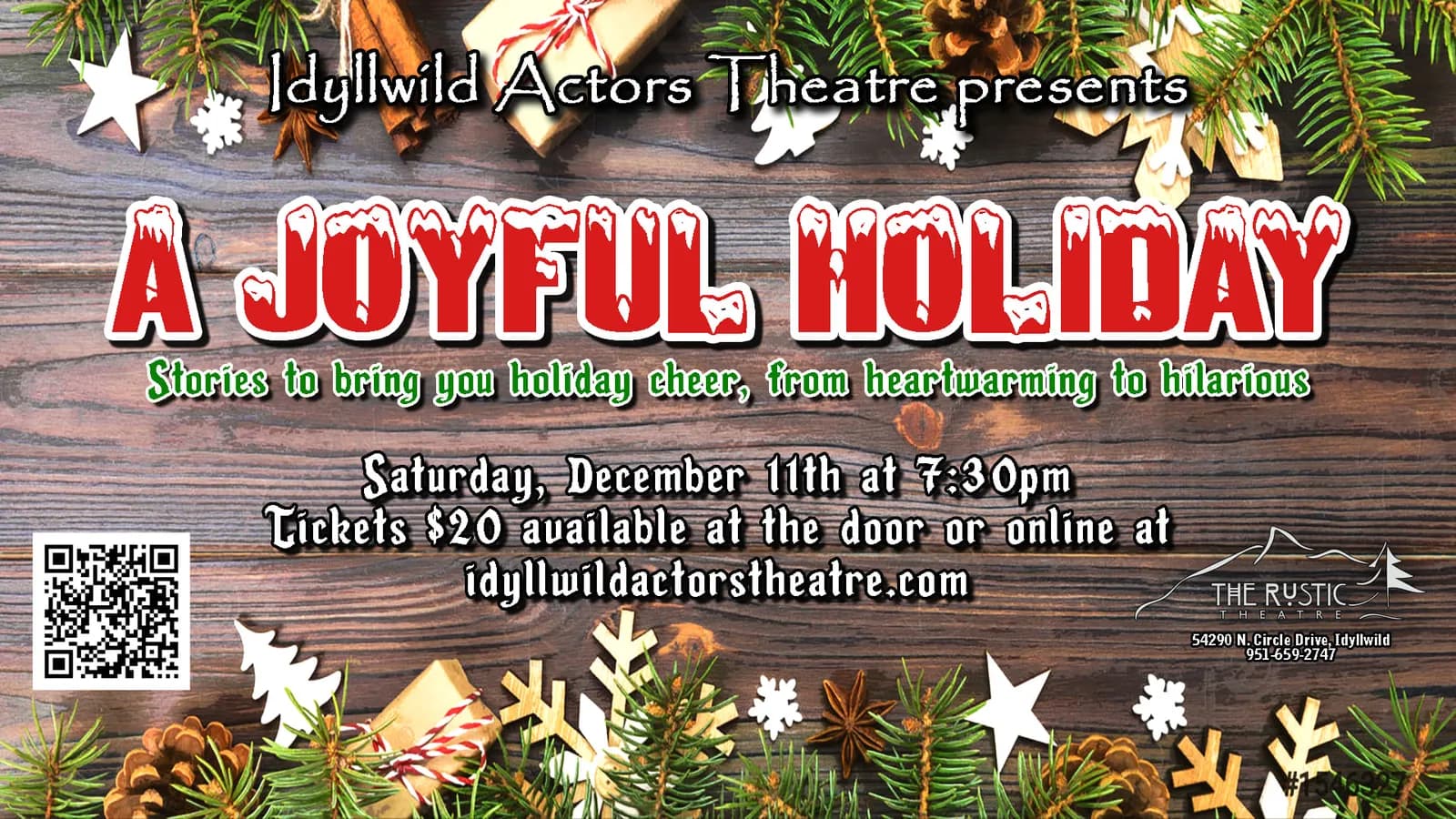 A JOYFUL HOLIDAY by the Idyllwild Actors Theatre