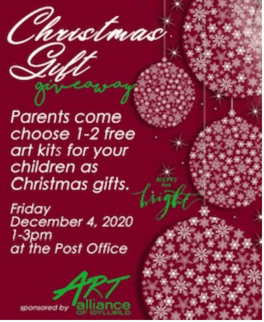 Christmas Gift Giveaway at the Post Office hosted by Art Alliance!