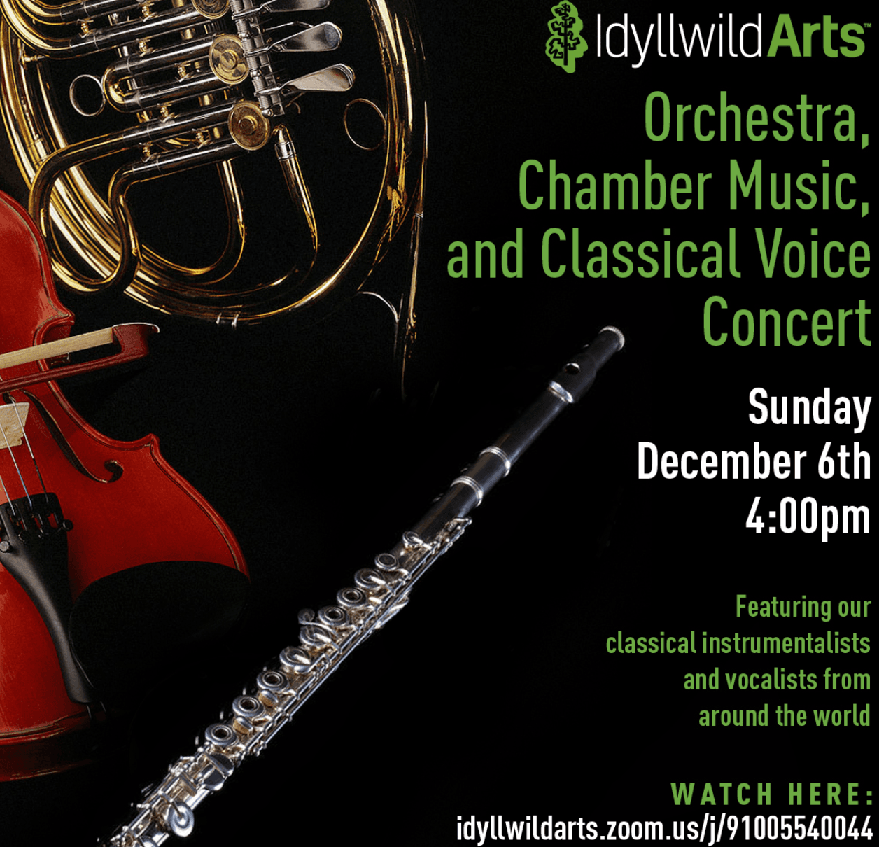 Orchestra, Chamber Music and Classical Voice Concert Online by Idyllwild Arts
