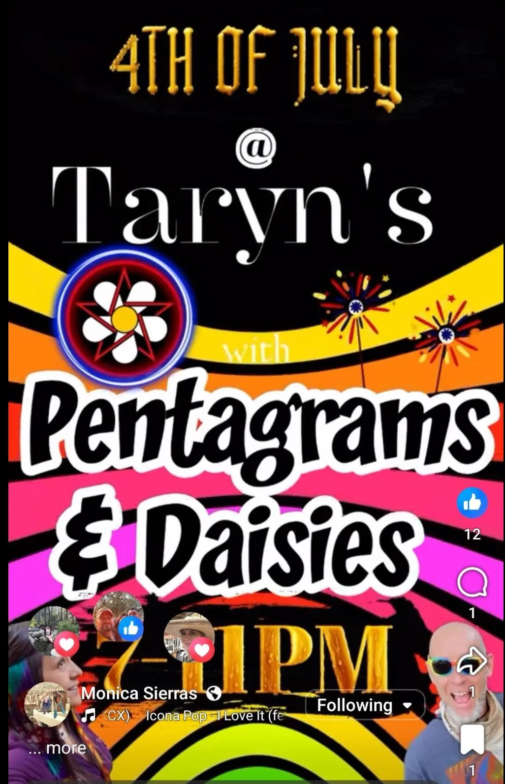 pentagrams and daisies@ taryn's place