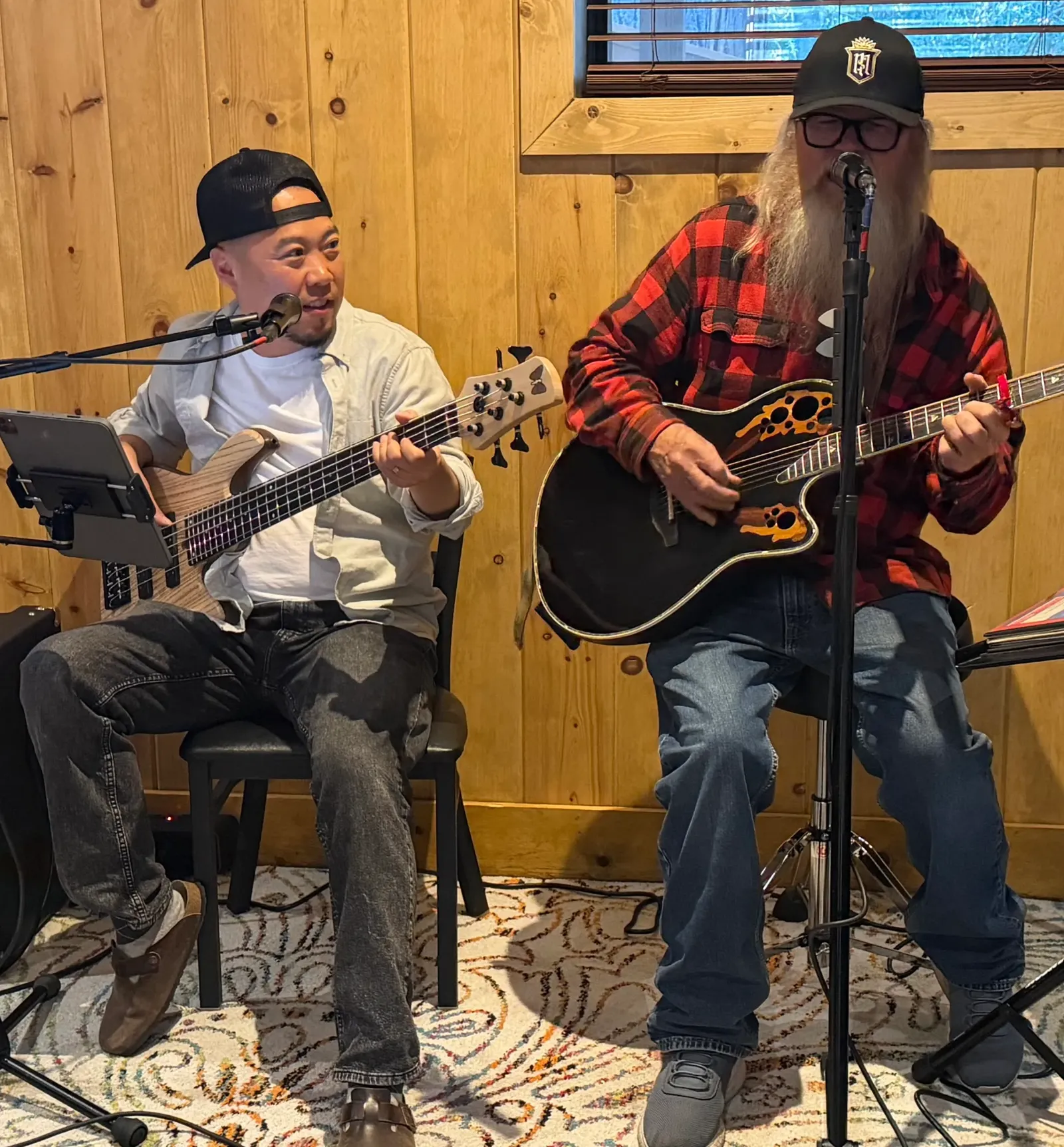 Kevin Kertin and Teddy Kim@ brewpub/beer garden