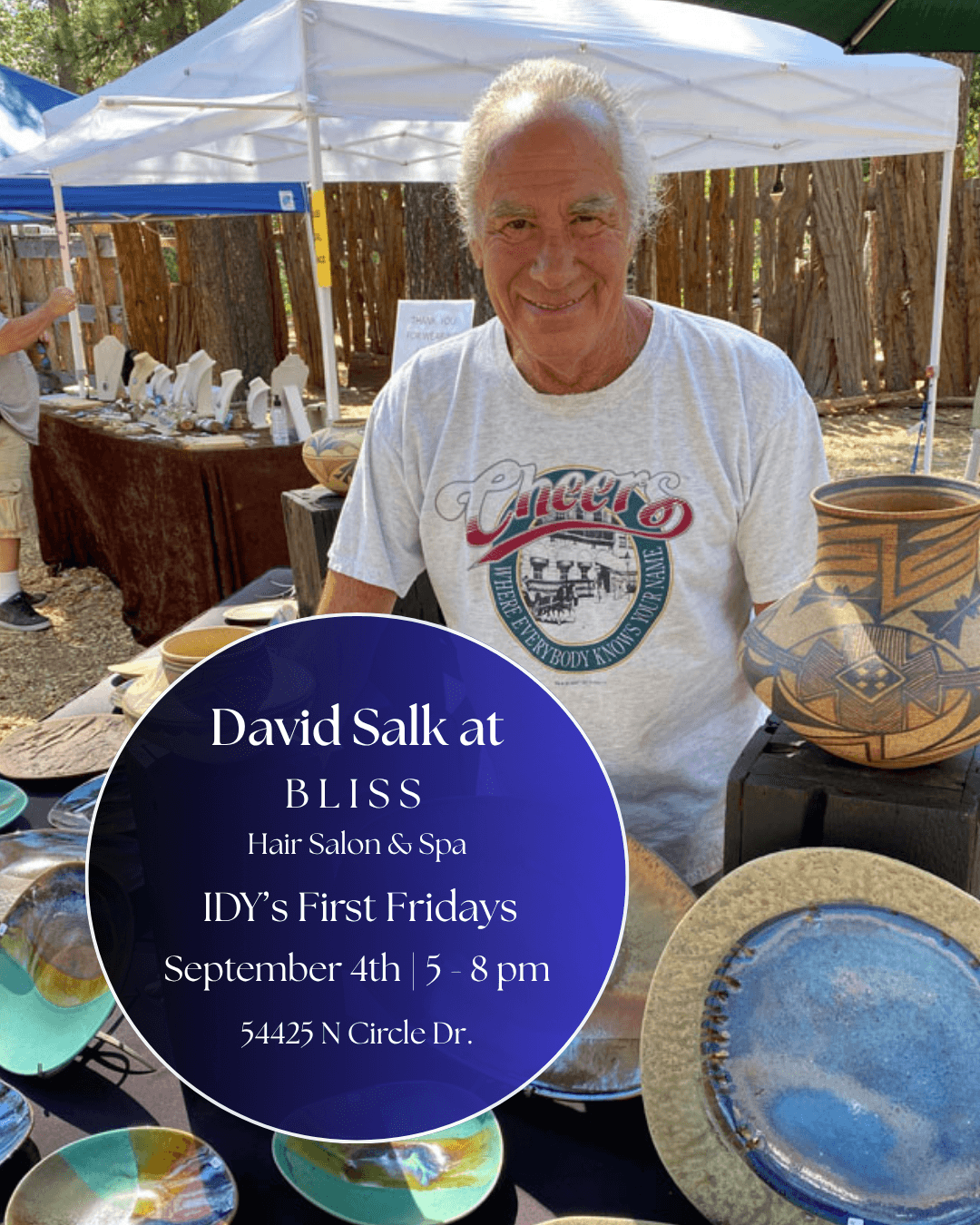 david salk Pottery show@ Bliss hair salon