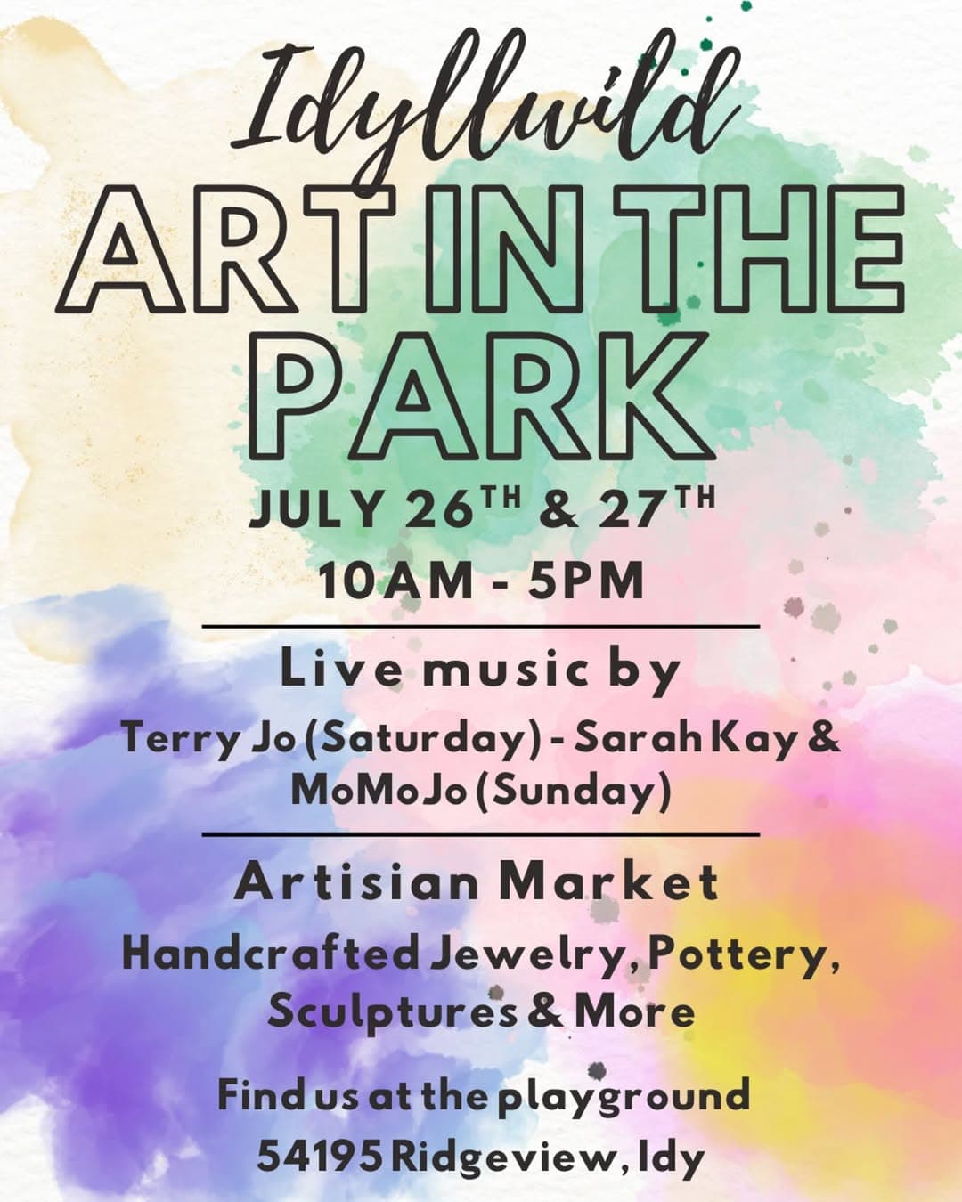 art in the park@ community playground