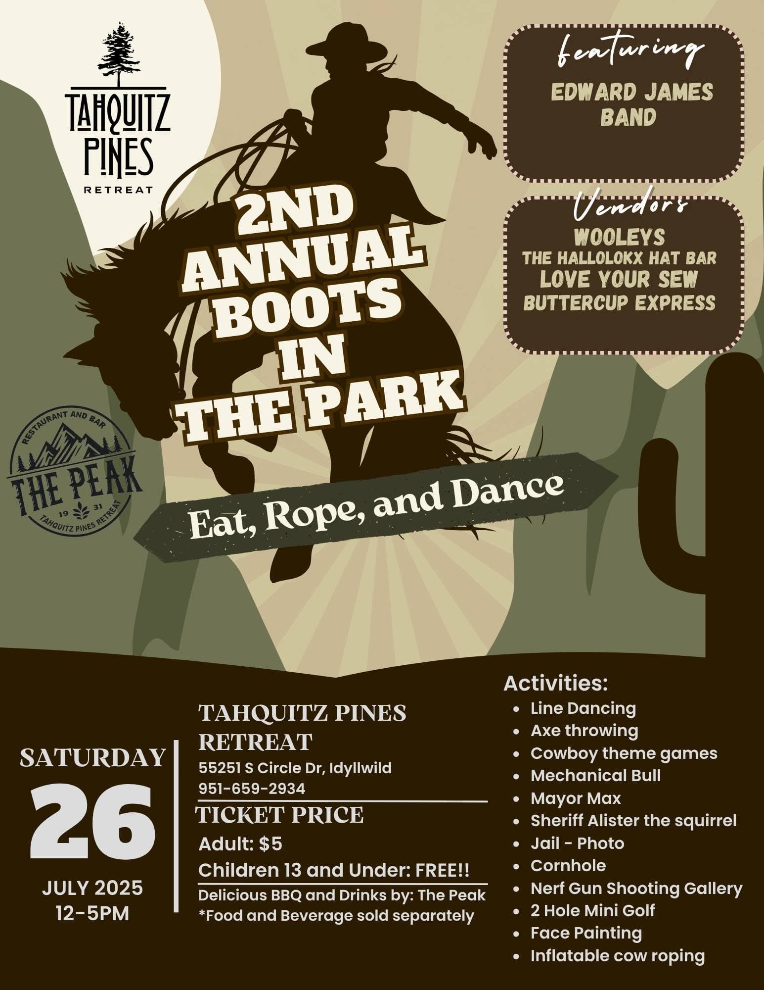 2nd annual boots in the park@ taquitz pines resort