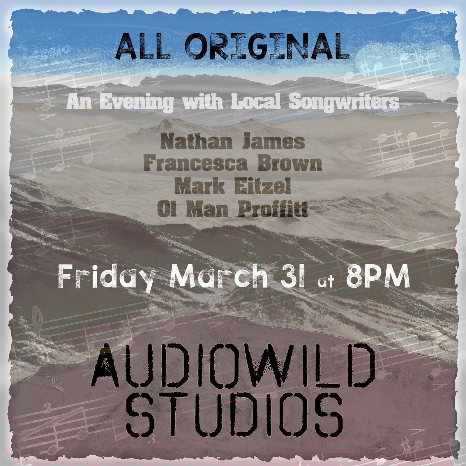 All Original - an Evening with Local Songwriters@Audiowild Studios