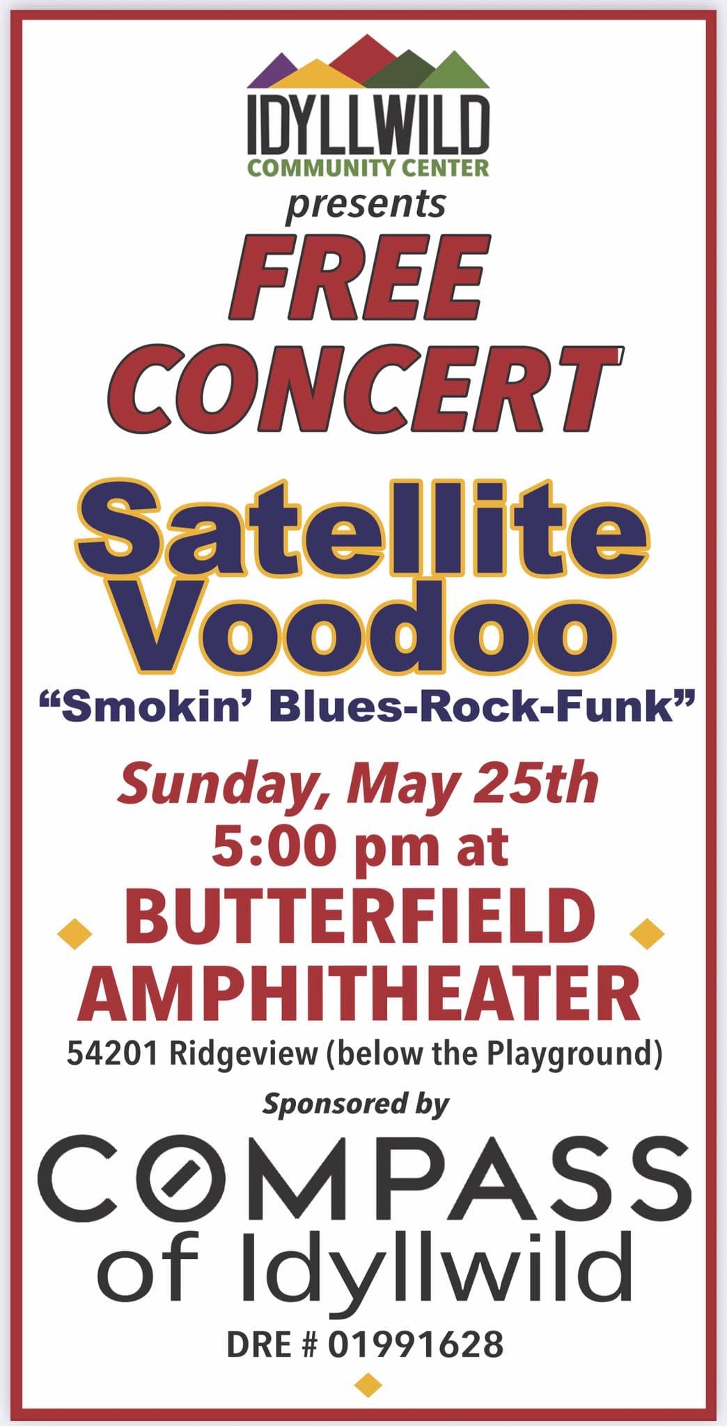 free concert satellite voodos@ butterfield amphitheatre