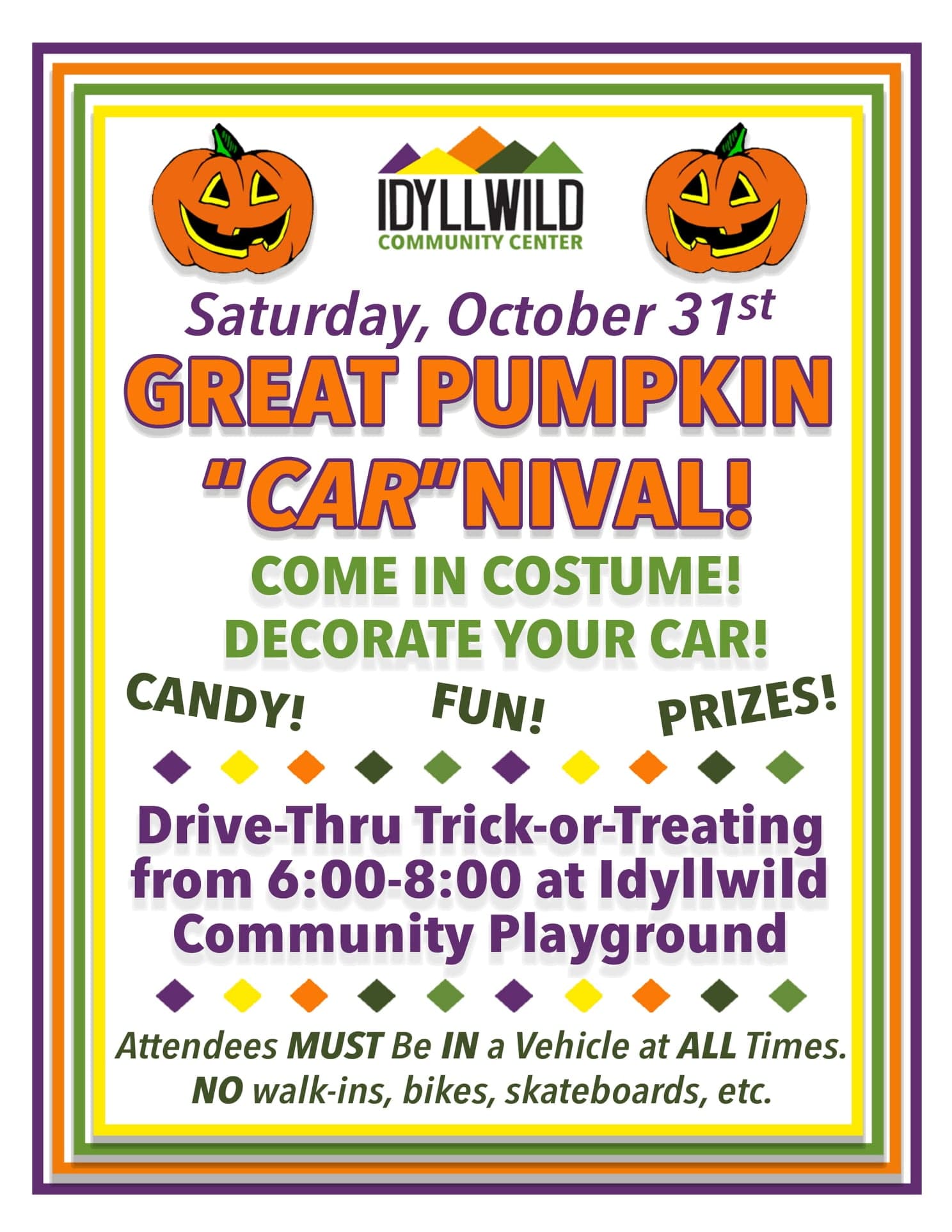 Drive-Thru Trick or Treating@Community playground