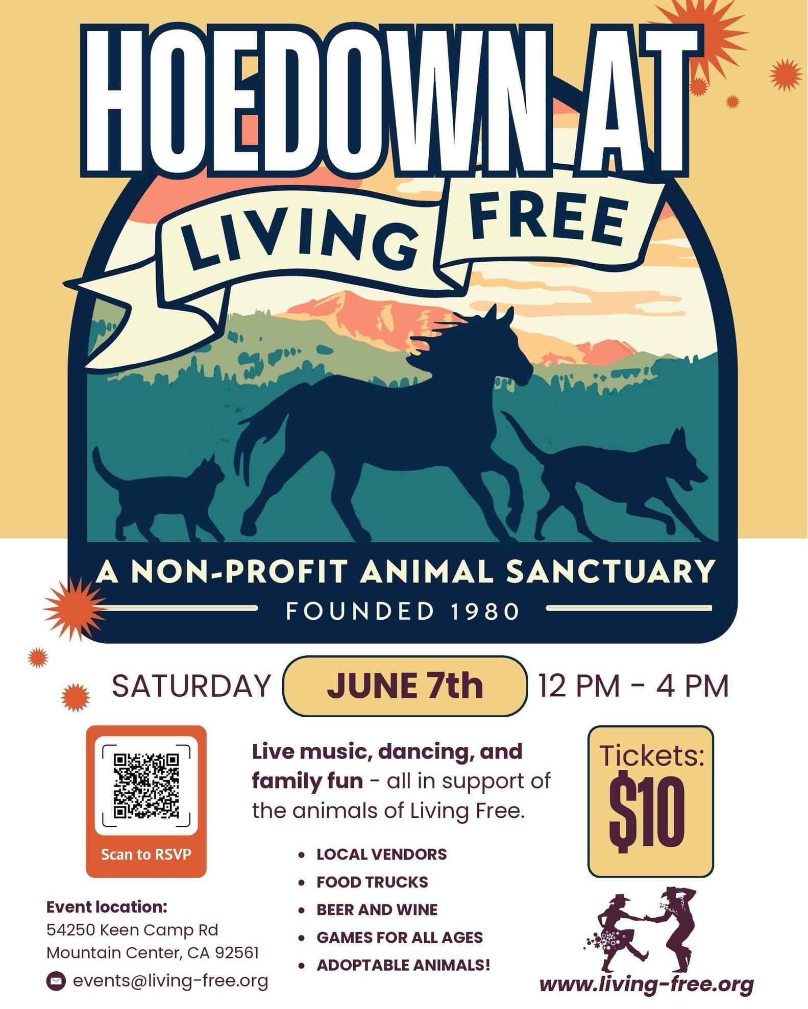 hoe down@ living free