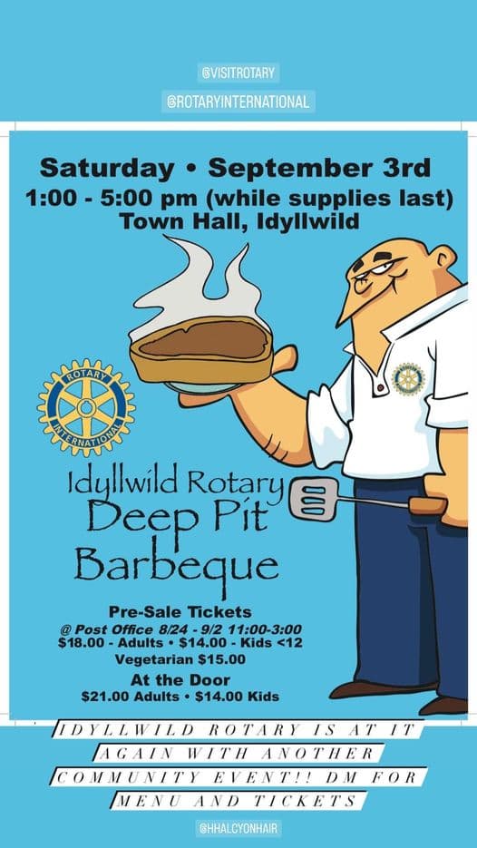 Idyllwild Rotary Deep Pit BBQ@TownHall