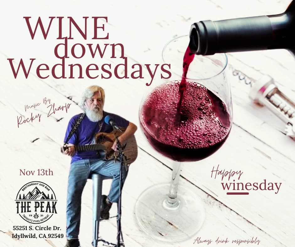 wine down wednesday with rocky zharp@ the peak restaurant