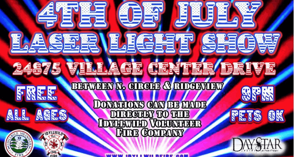 Idyllwild 4th of July Laser Light Show Idyllwild